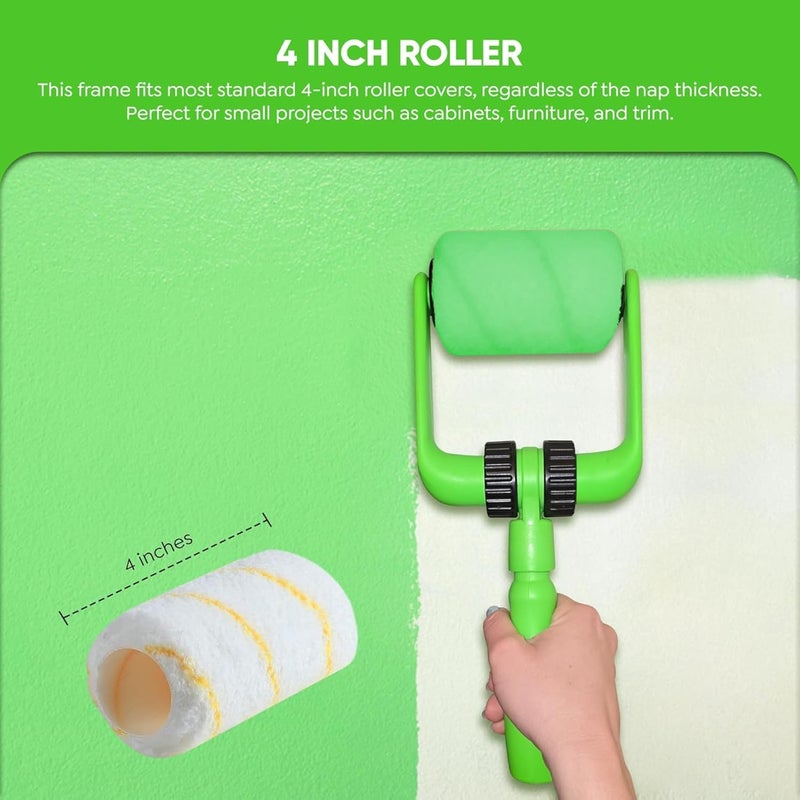 BetterGrip Store Ergonomic Versatile Lightweight Durable Paint Roller - 4 inch Paint Roller Frame Kit with Extension Handle - Comfortable Grip Minimizes Soreness & Fatigue, Complete Paint Projects Quicker - Image 3